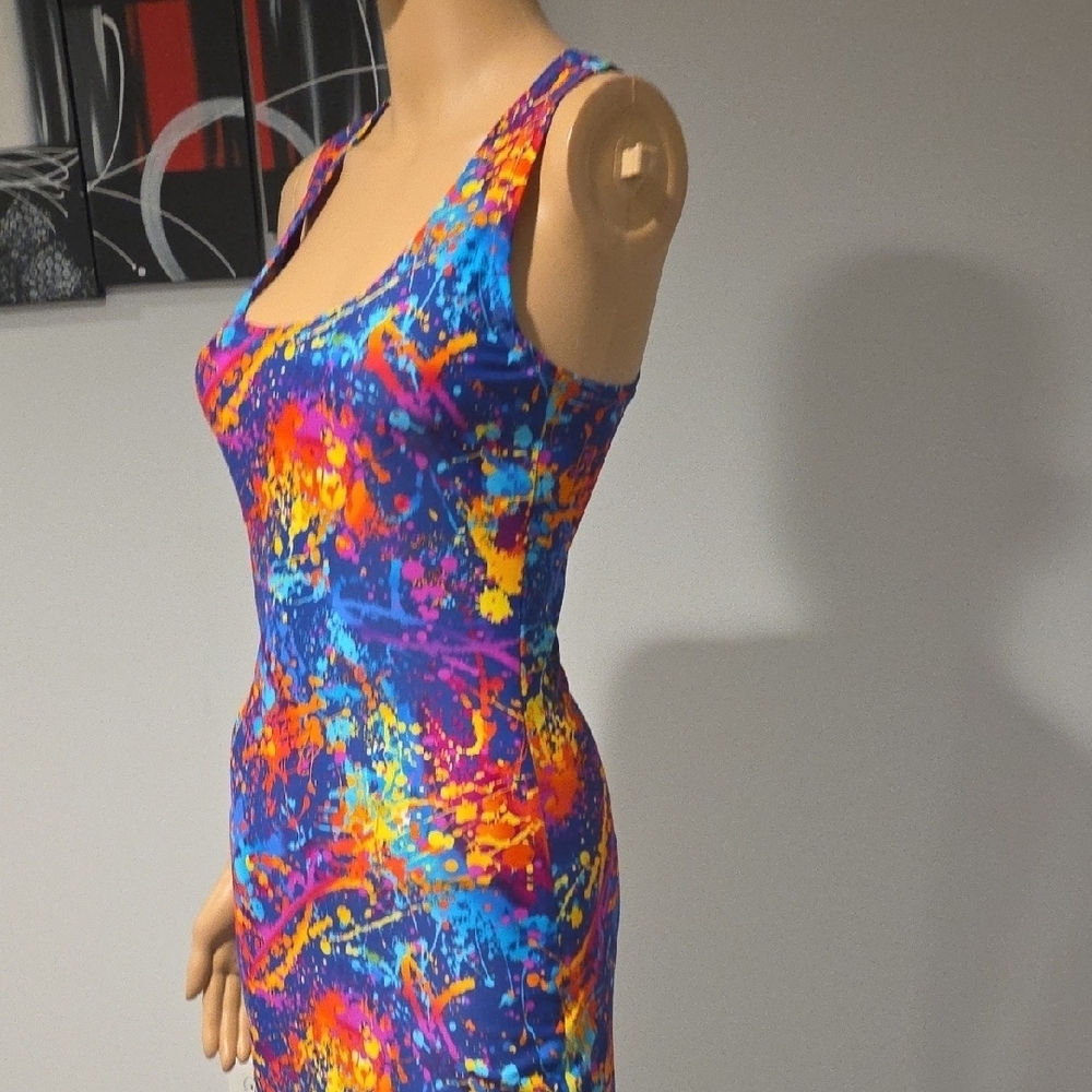 Colorful Abstract Maxi Dress - Picture 5 of 12